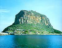 Le rocher de Monemvassia